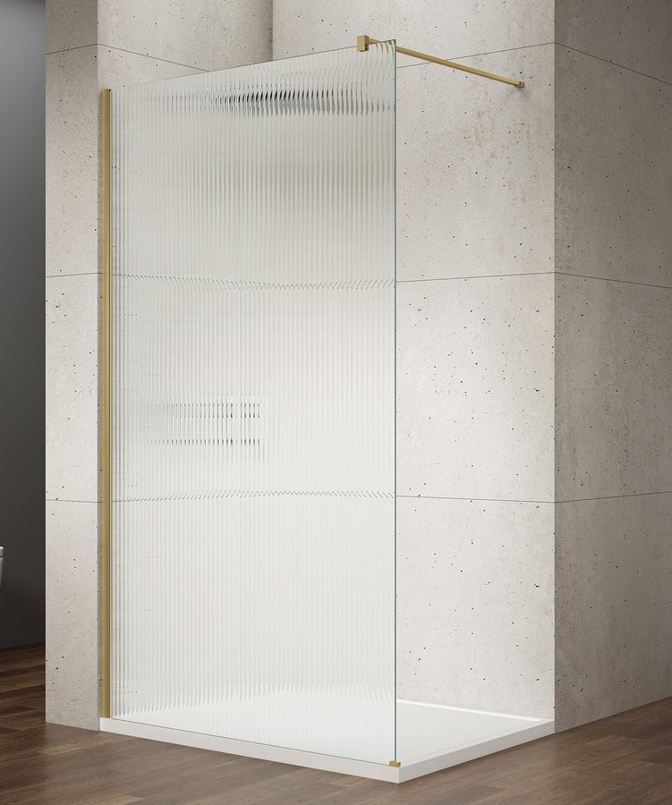 Gelco VARIO GOLD jednodílná sprchová zástěna k instalaci ke stěně, sklo nordic, 1100 mm - SET(GX1511/1 ks, GX1016/1 ks)
