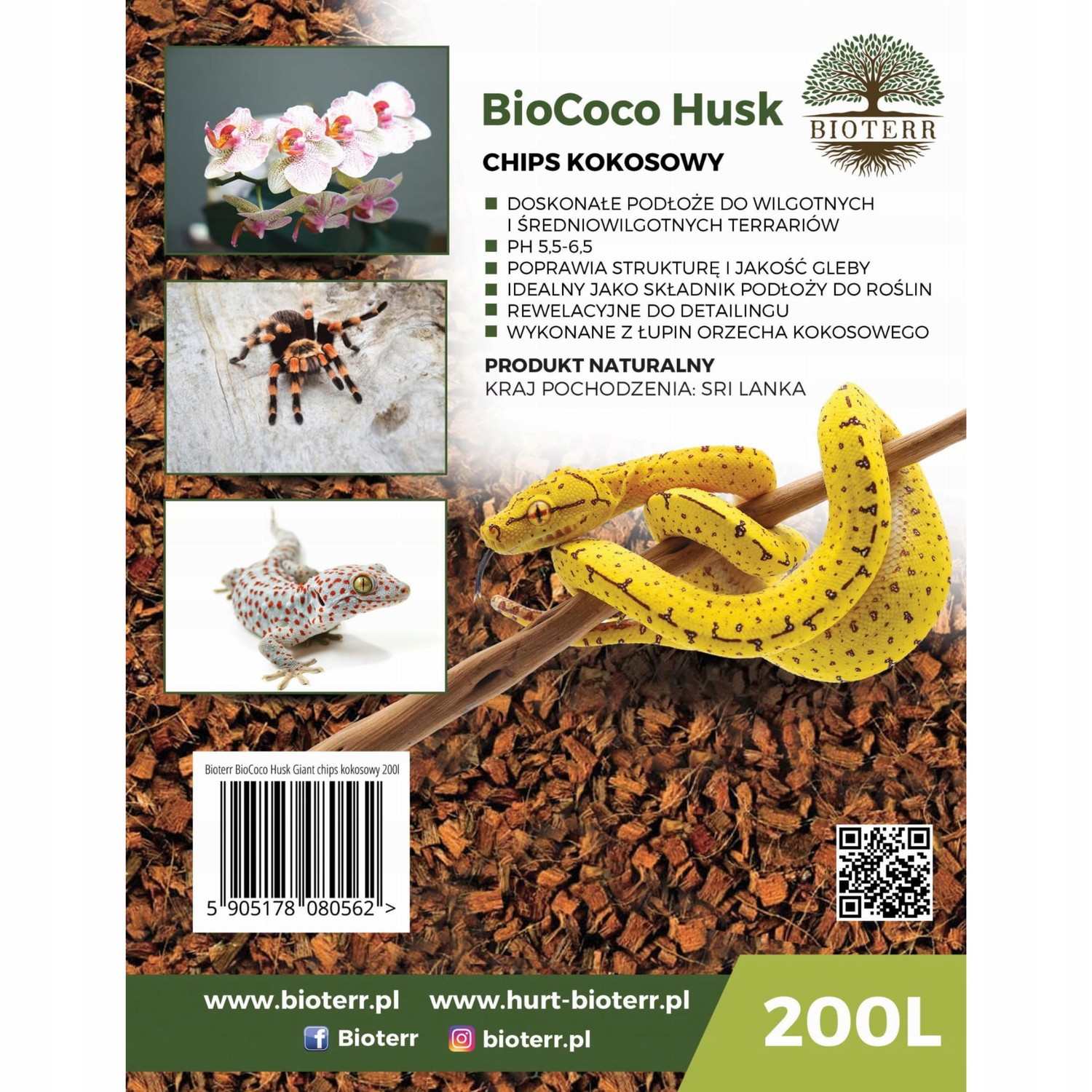 BioCoco Husk Obří kokosové chipsy 200l