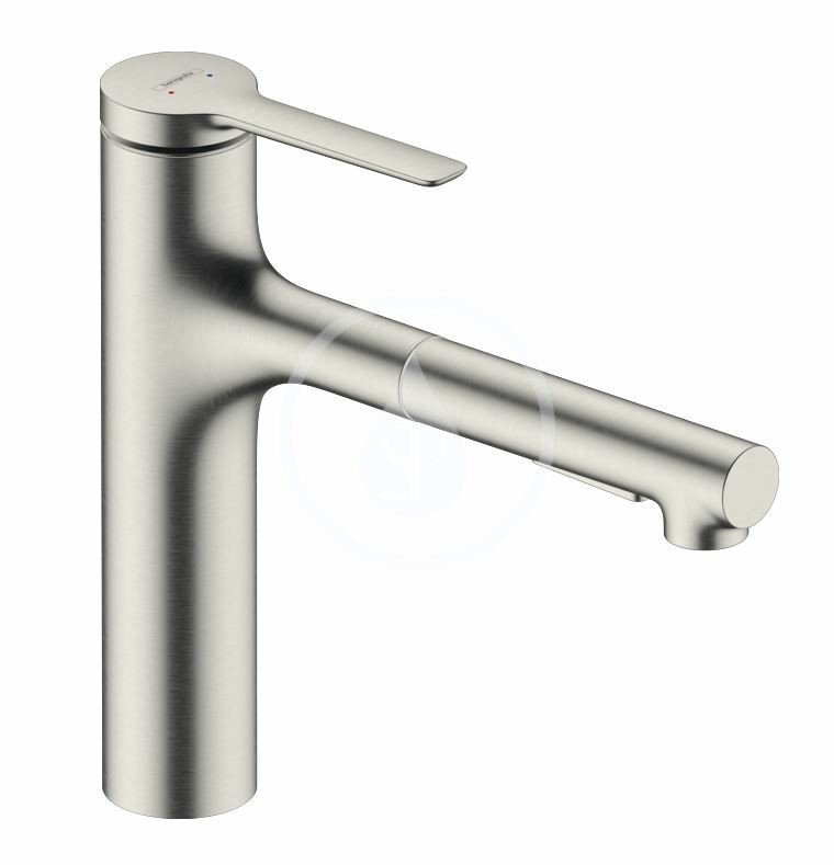 Hansgrohe 74822800 - Dřezová baterie s výsuvnou sprškou, vzhled nerezu