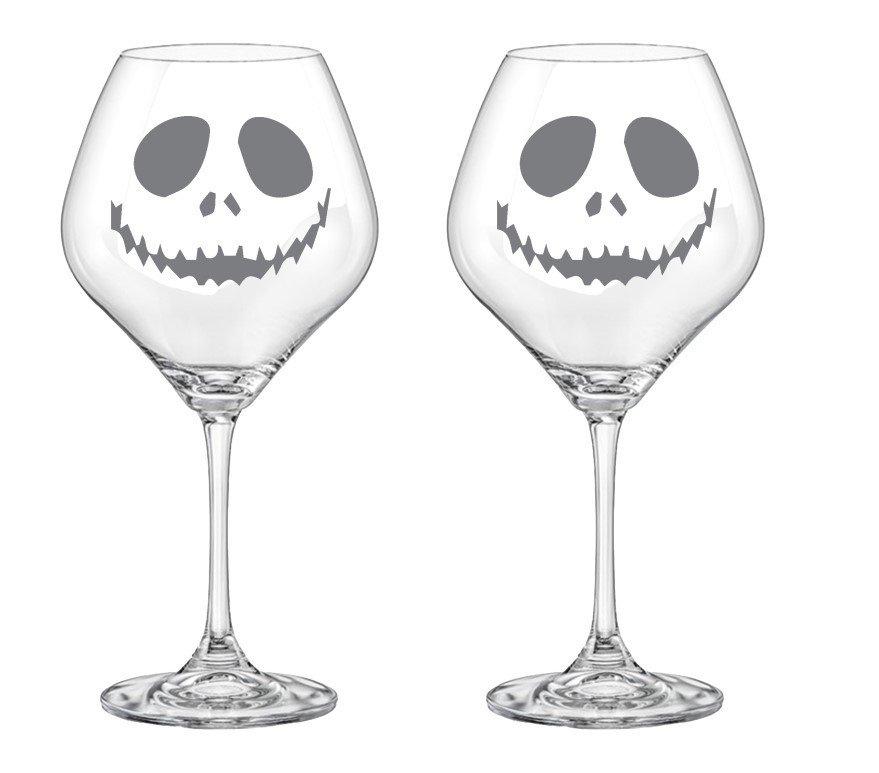 Crystalex Halloweenske sklenice na víno STRAŠIDLO 2KS