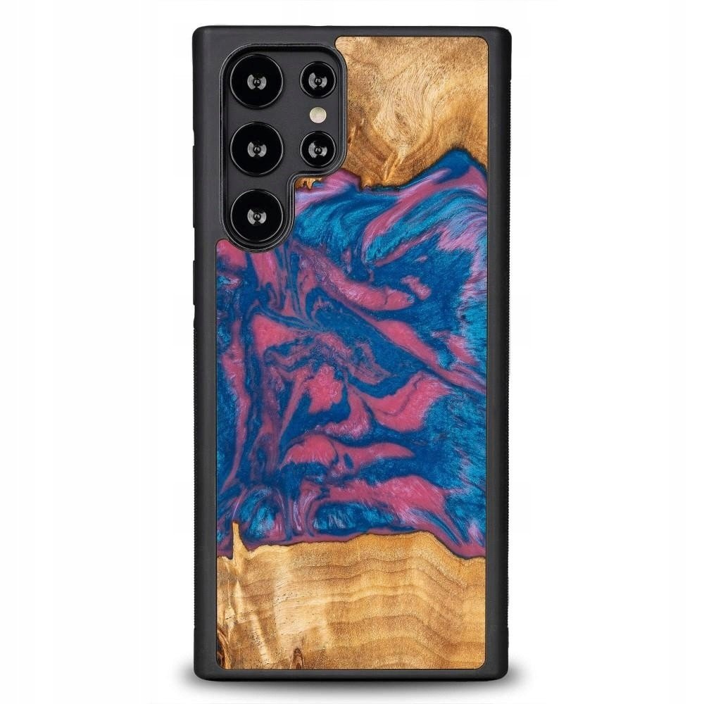 Dřevěné a pryskyřičné pouzdro pro Samsung Galaxy S22 Ultra Bewood Unique Vegas ró