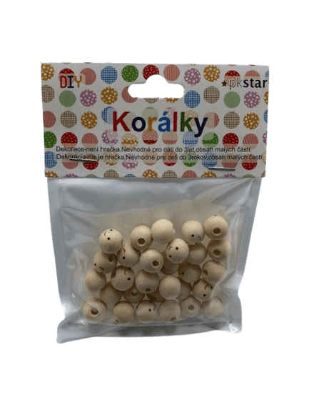 pkstar.cz Korálky - dřevěné - 12 mm - 15 g - PK510-31