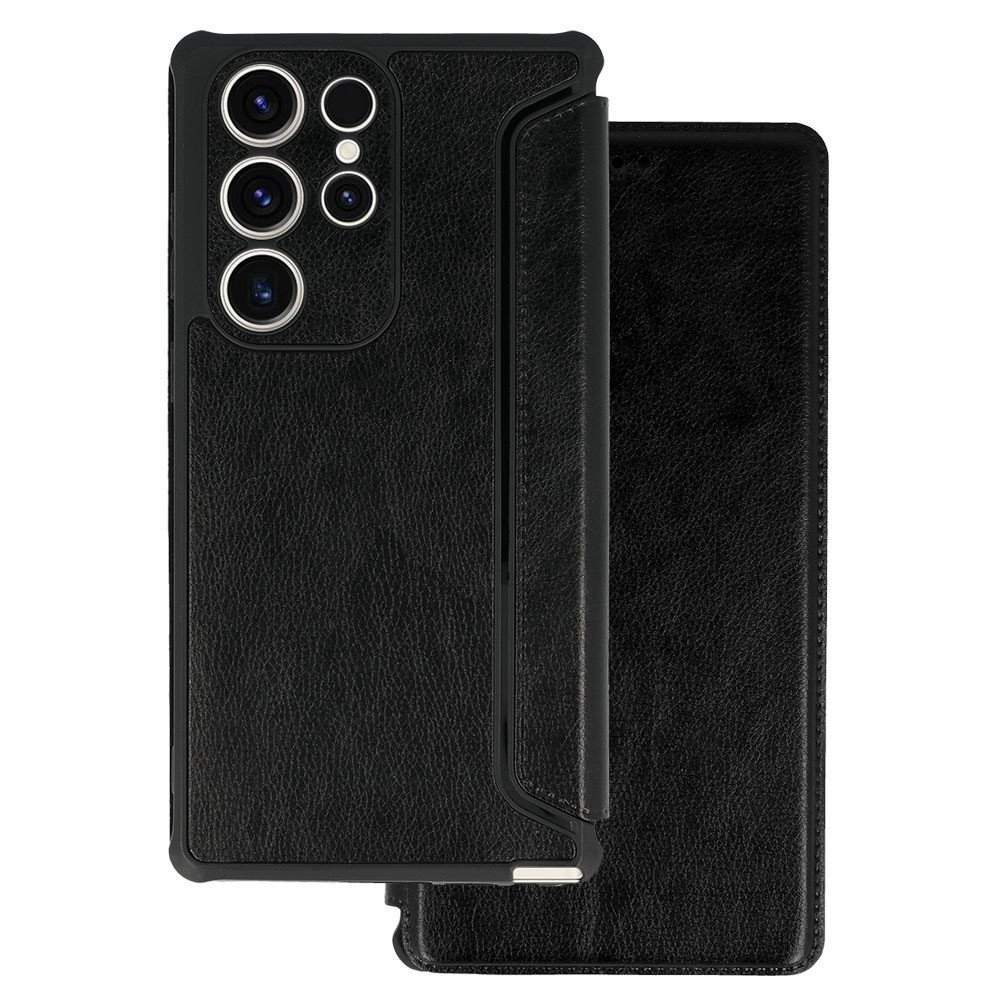 Kožené pouzdro typu kniha Razor pro Samsung Galaxy S21 FE černé