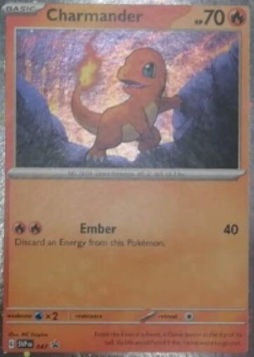 Pokémon karta Charmander promo z Poster Collection 151