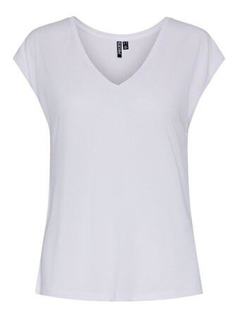 Pieces Dámské triko PCKAMALA Comfort Fit 17095260 Bright White XS