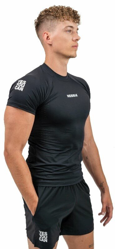 Nebbia Workout Compression T-Shirt Performance Black 2XL