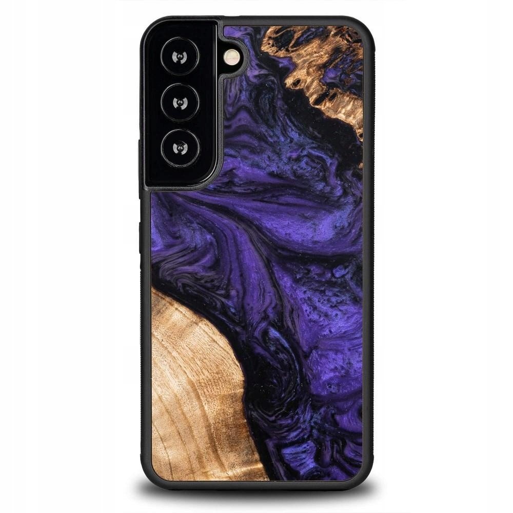 Dřevěné a pryskyřičné pouzdro pro Samsung Galaxy S22 Bewood Unique Violet fialové