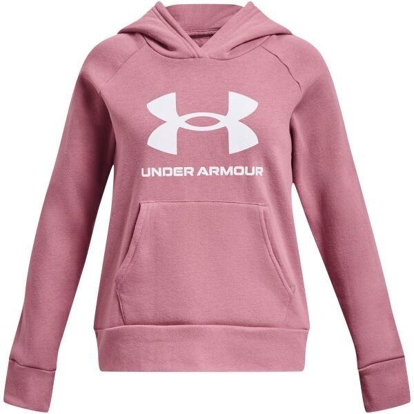 Under Armour RIVAL FLEECE BL HOODIE  Dívčí mikina, růžová, velikost XL