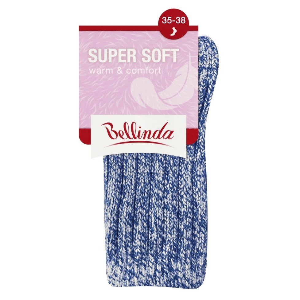 BELLINDA Dámské teplé extra měkké ponožky 35-38 modré 1 kus
