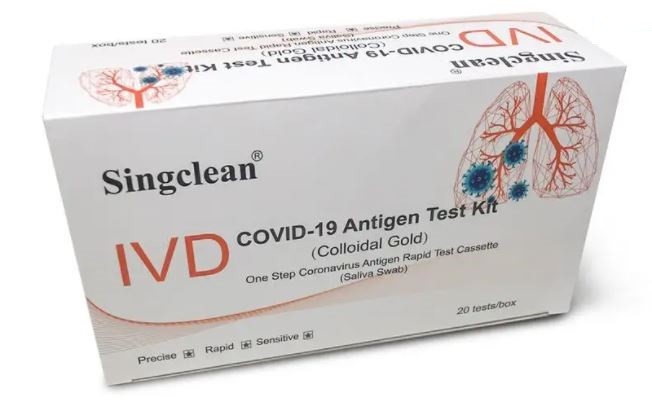 Antigenní test ze slin rychlotest Singclean IVD Covid-19 20ks