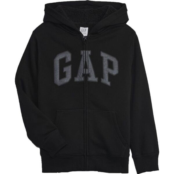 GAP INSULATED FULLZIP LOGO Chlapecká mikina, černá, velikost M