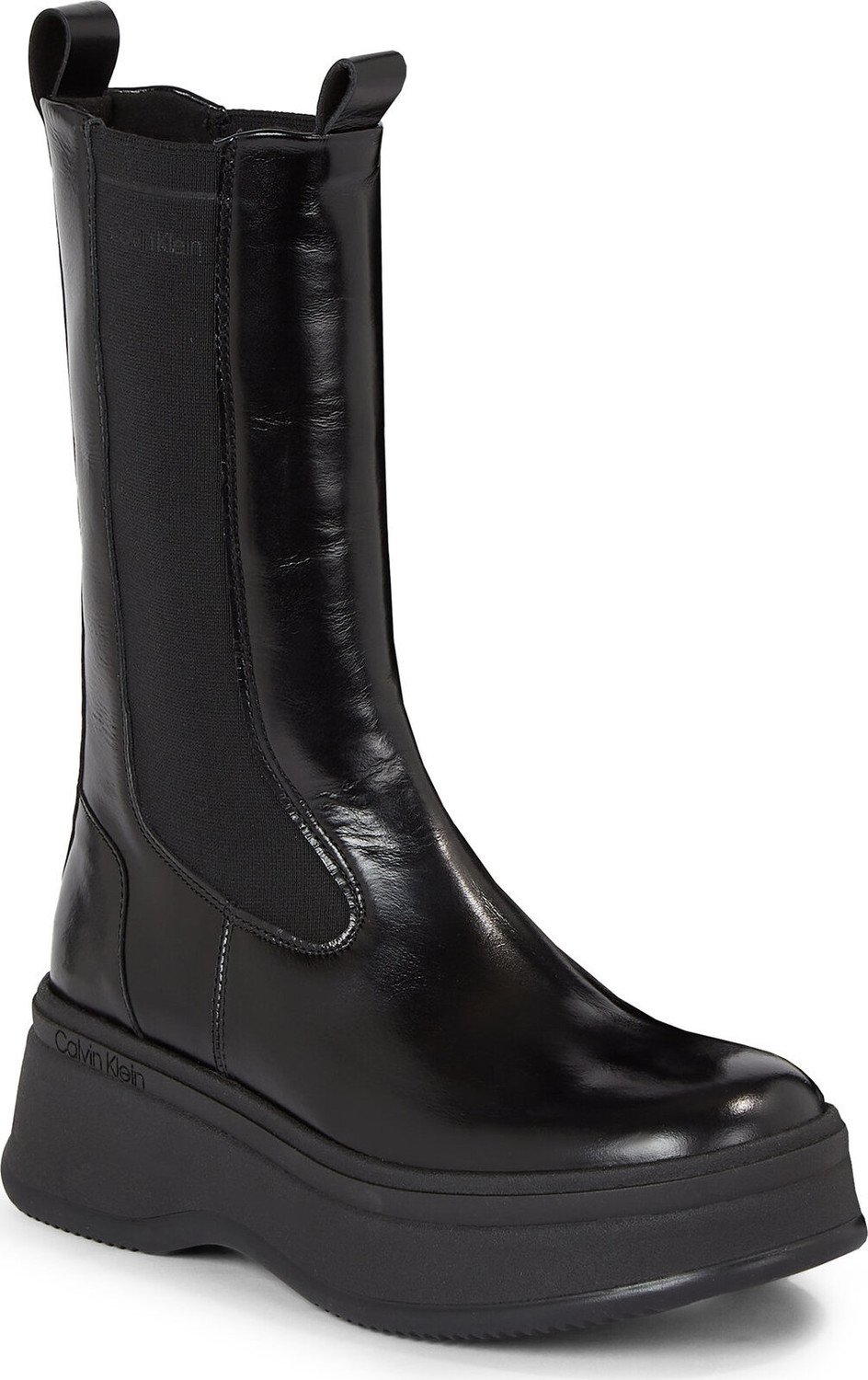Kotníková obuv s elastickým prvkem Calvin Klein Pitched Chelsea Boot HW0HW01686 Ck Black BEH
