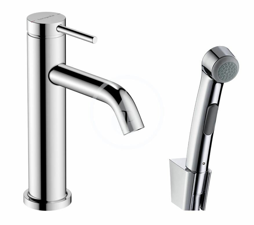 Hansgrohe 73211000 - Umyvadlová baterie s výpustí Push-Open a bidetovou sprškou, EcoSmart, chrom