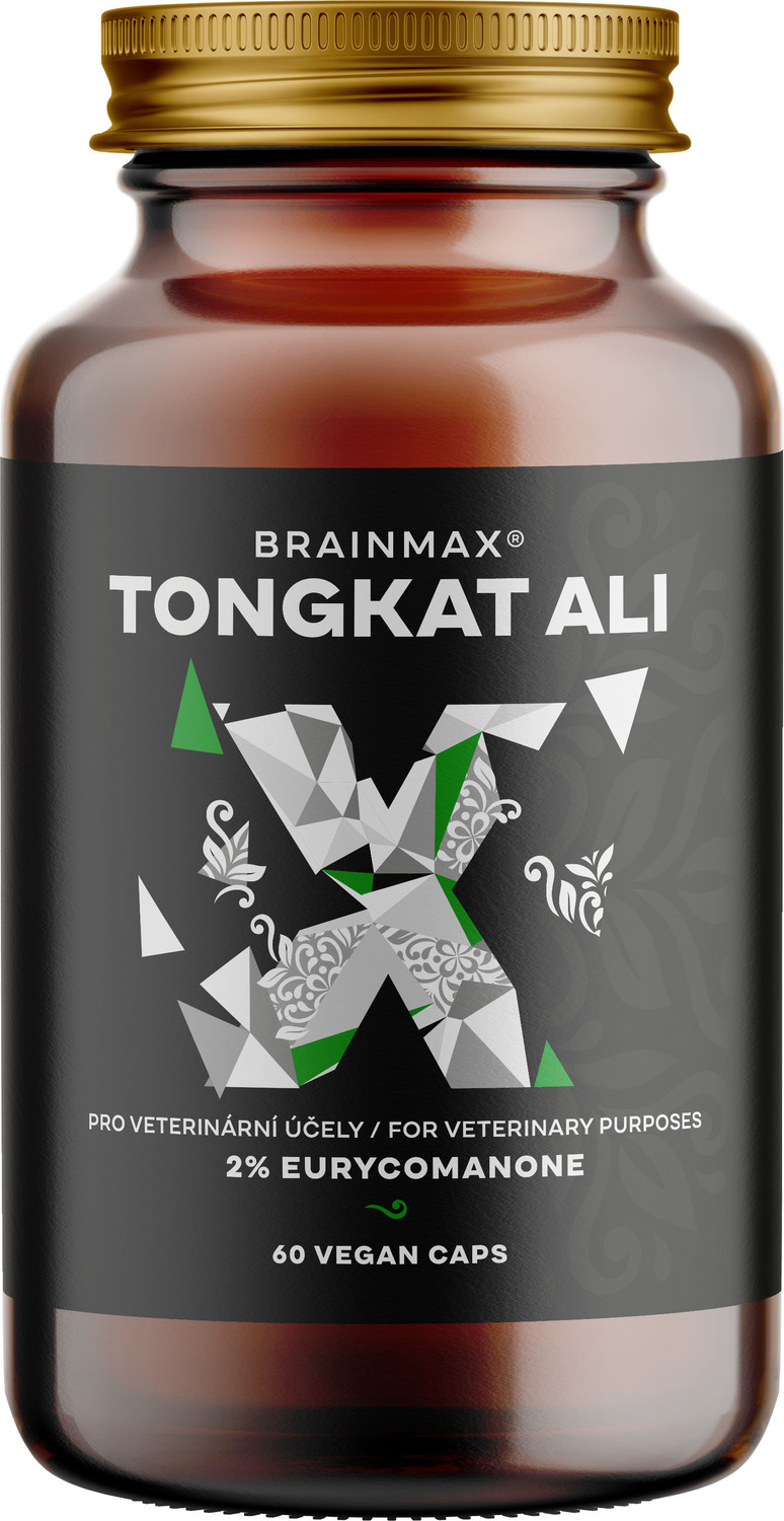 BrainMax Tongkat Ali Extrakt 20:1, Malajský ženšen, 500 mg, 60 rostlinných kapslí