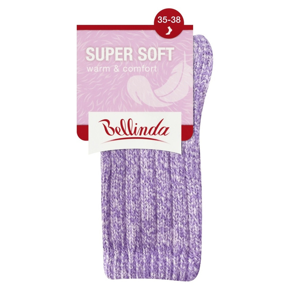 BELLINDA Dámské teplé extra měkké ponožky 35-38 fialové 1 kus
