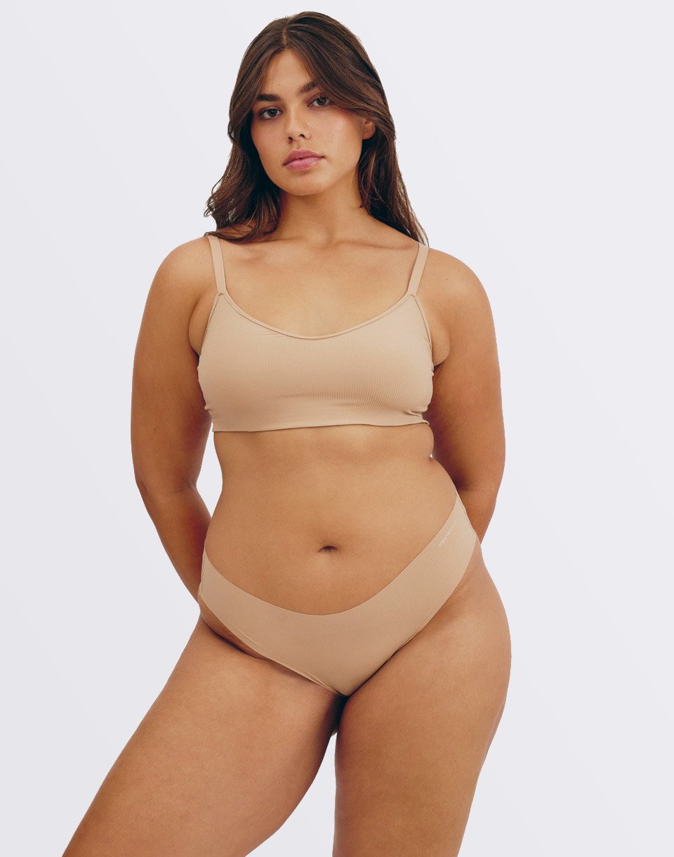 Organic Basics Naked Rib Brief Hazelnut XS