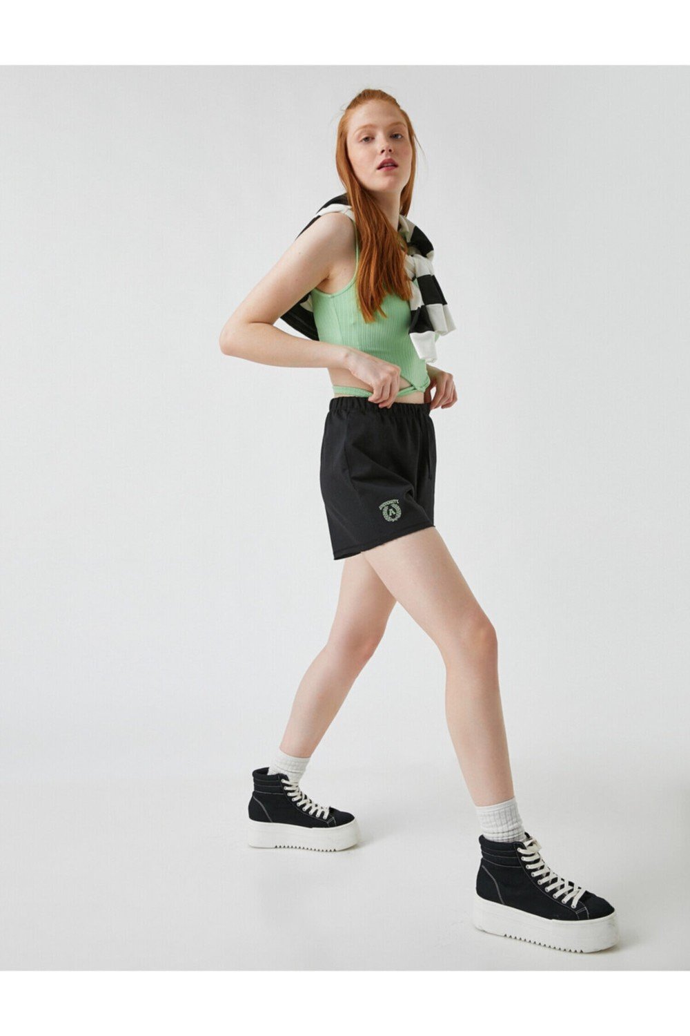 Koton Printed Shorts with Elastic Waist