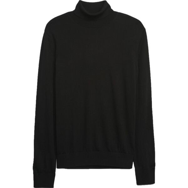 GAP MERINO TURTLENECK Pánský vlněný svetr, černá, velikost XL