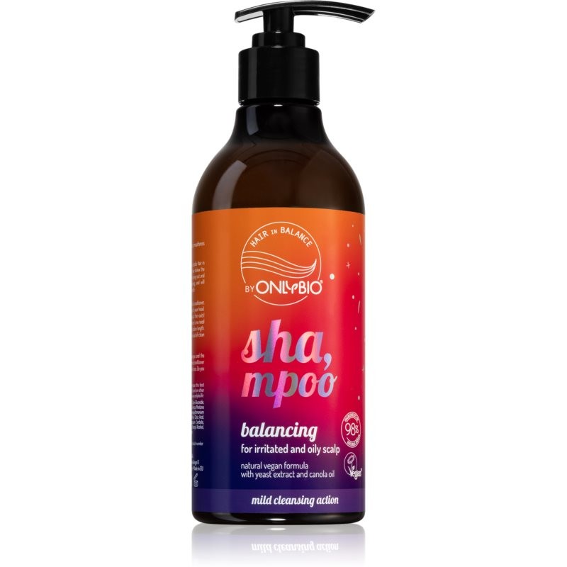 OnlyBio Hair in Balance šampon pro mastné vlasy pro citlivou pokožku hlavy 400 ml