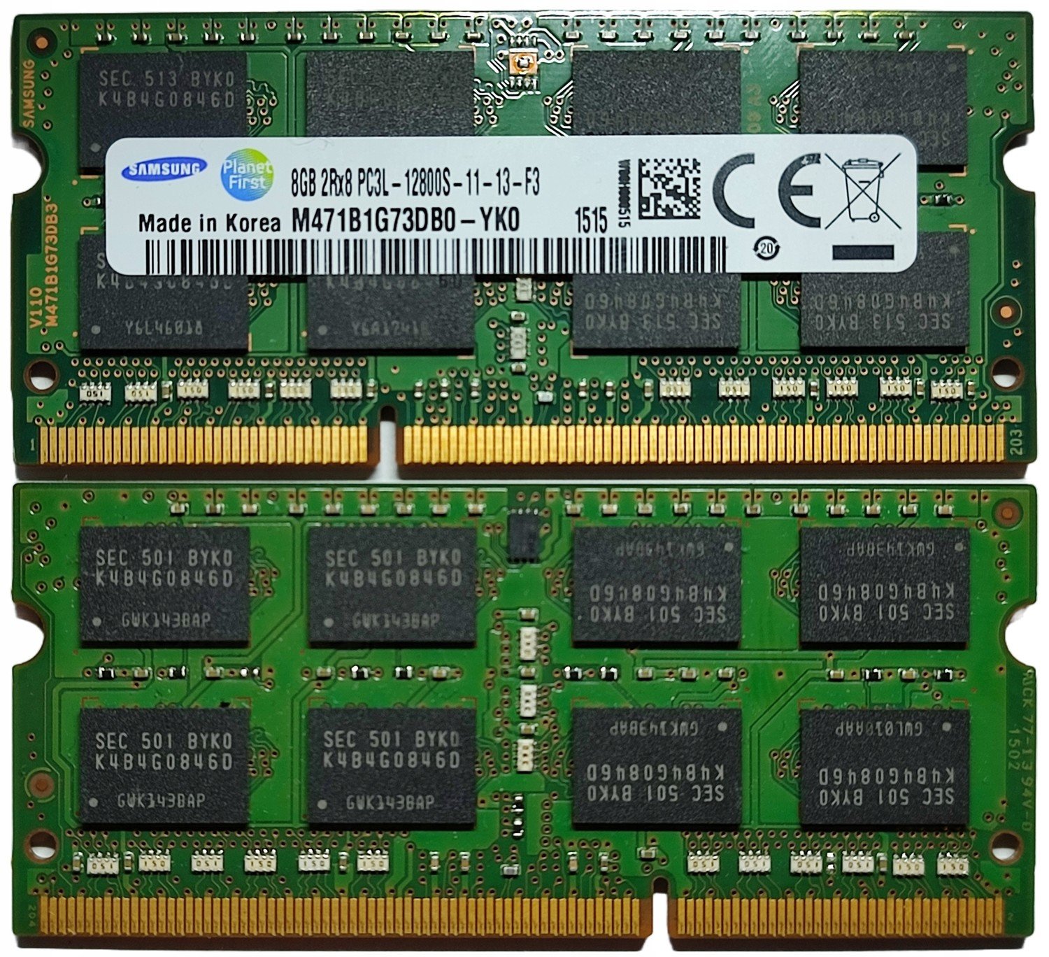 8GB Samsung 1600MHz 1,35V M471B1G73DB0-YK0 23%VAT