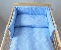 Mantinel do postýlky Puntíky modré