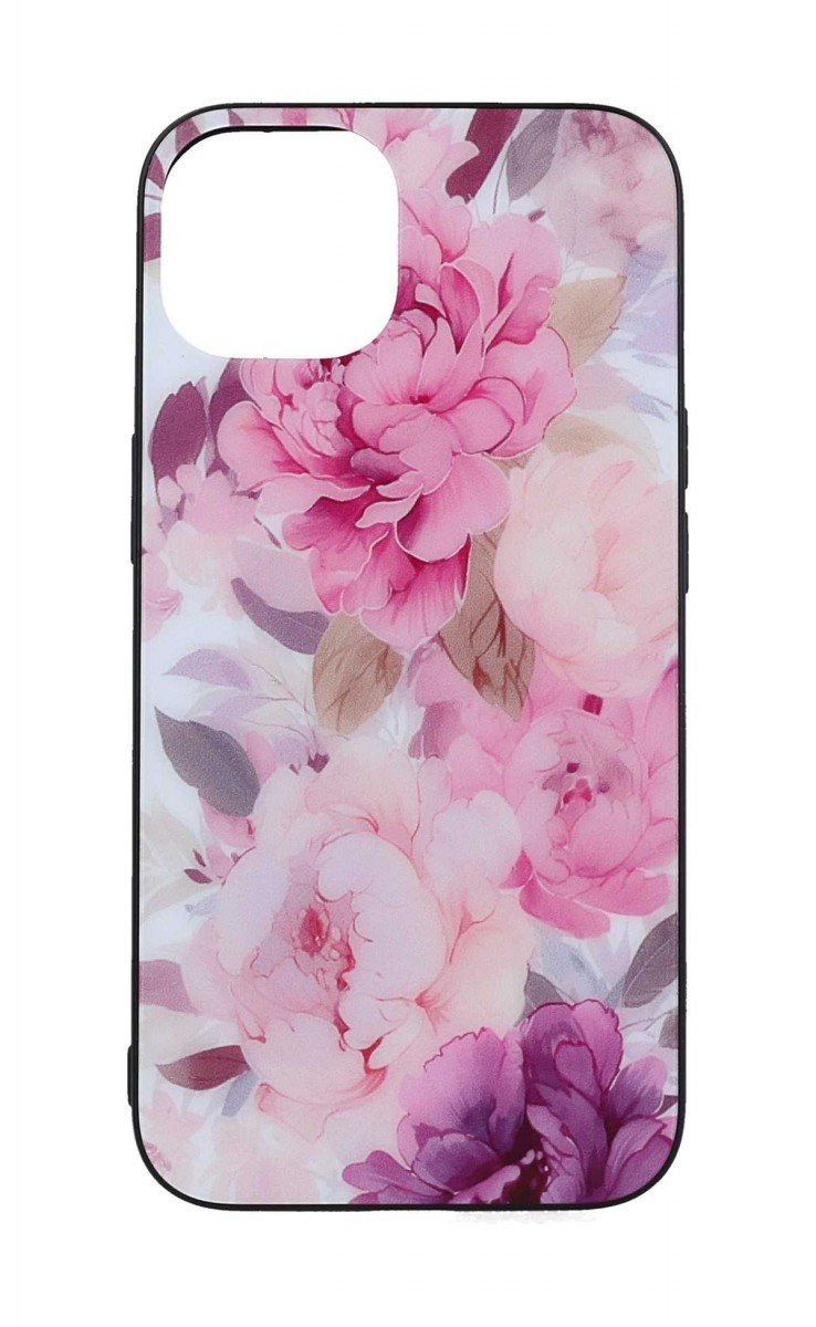 Kryt TopQ Flexible iPhone 14 Pink Flowers 107672