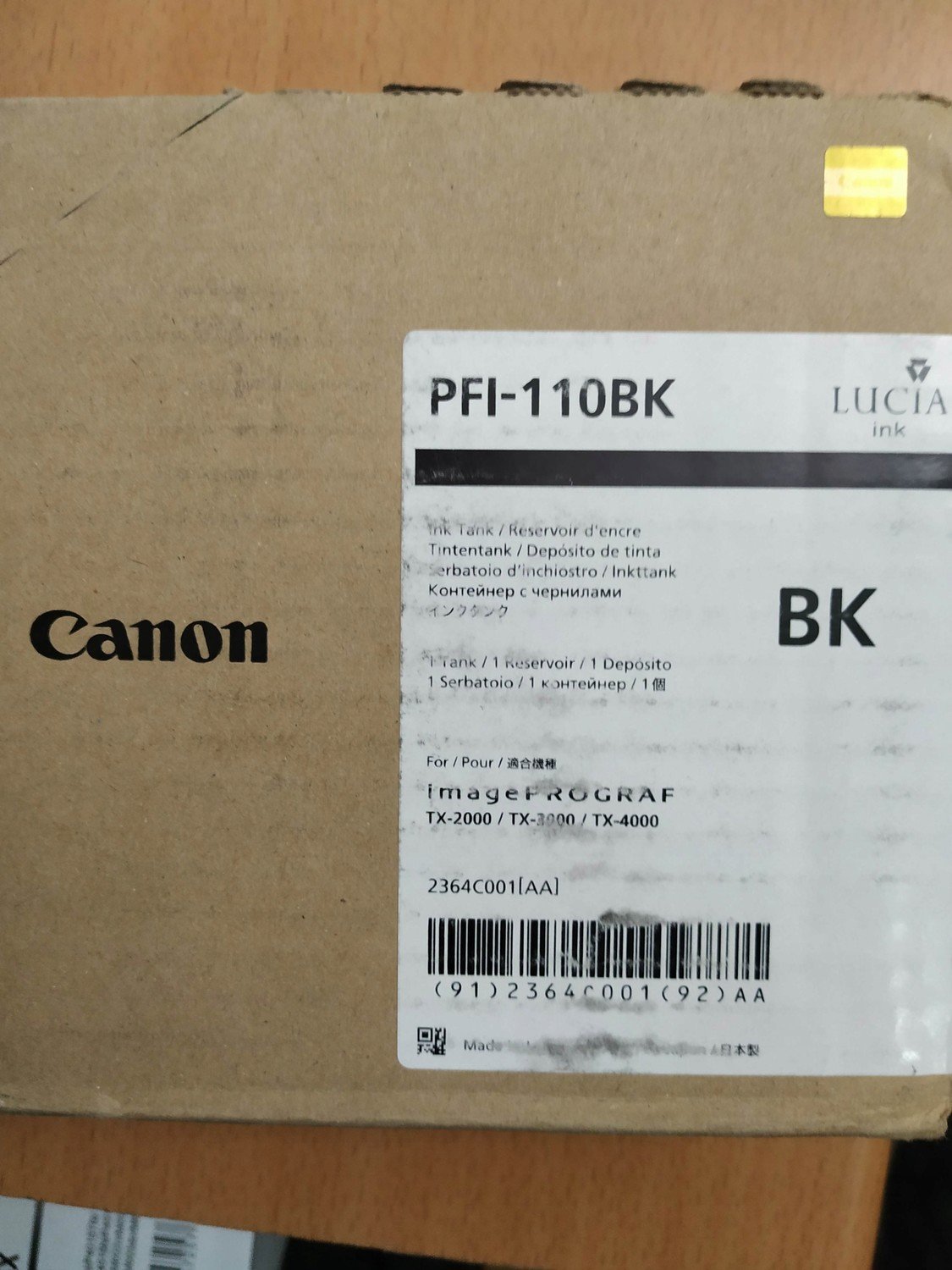 Canon originální inkoust PFI110BK PFI-110 Bk Original