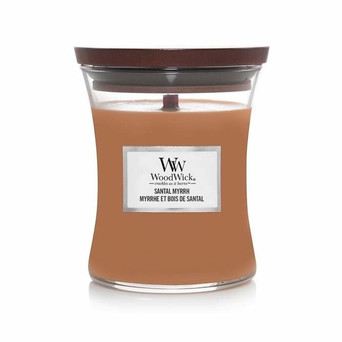 WoodWick Santal Myrrh svíčka váza 275g