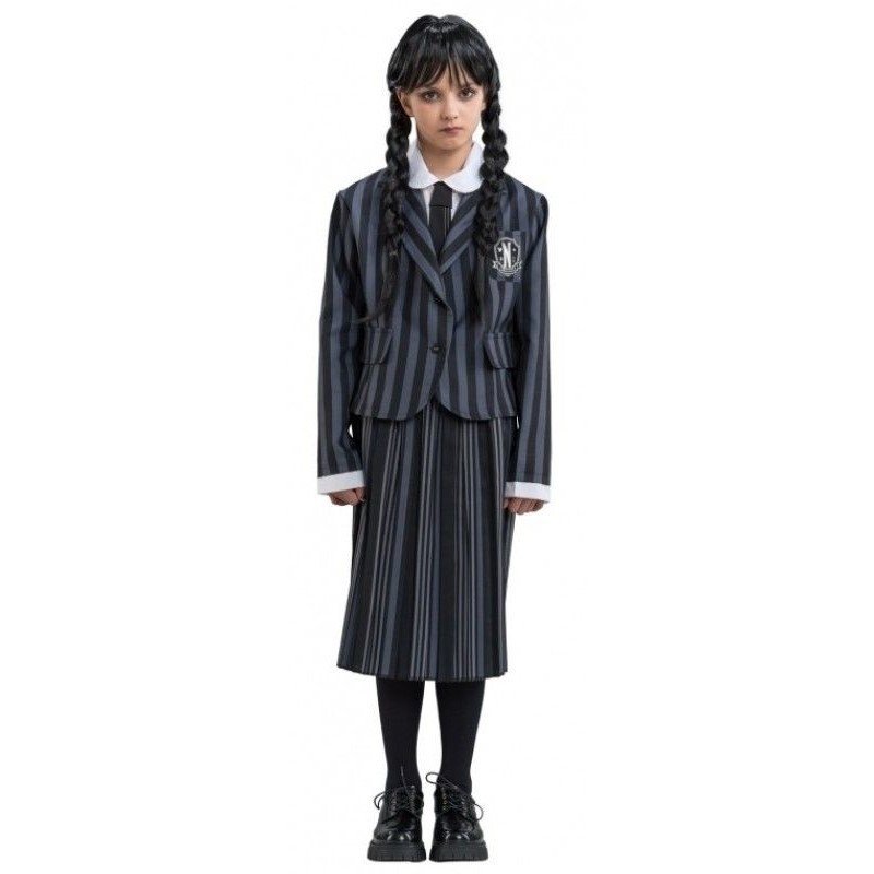 Kostým dívčí Wednesday školní uniforma černá/šedá vel. 140