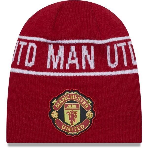 New Era WRDMRK SKULL BEANIE MANCHESTER UNITED Pánský kulich, červená, velikost UNI