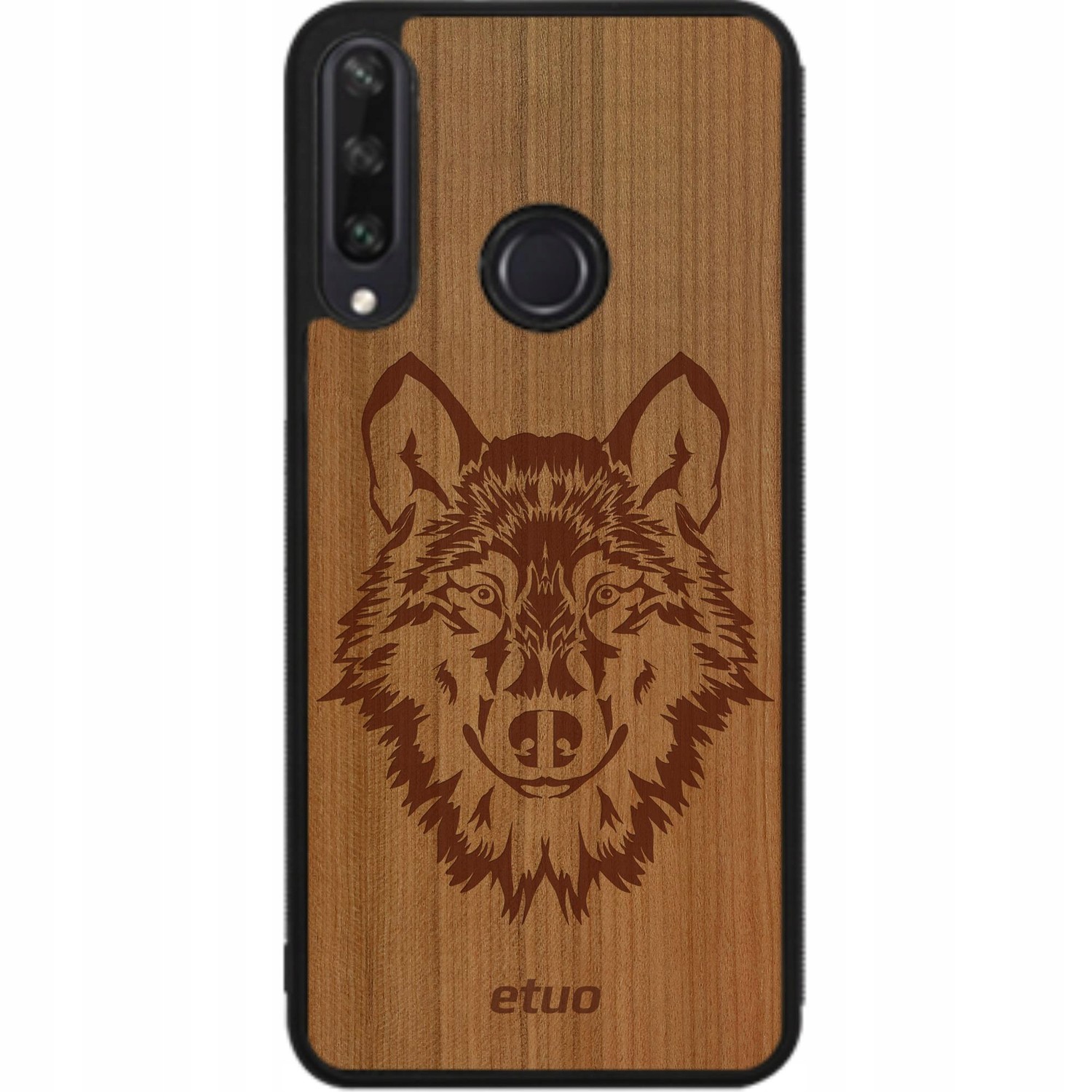 Dřevěné pouzdro pro Huawei Y6P etuo Wood Case Wolf