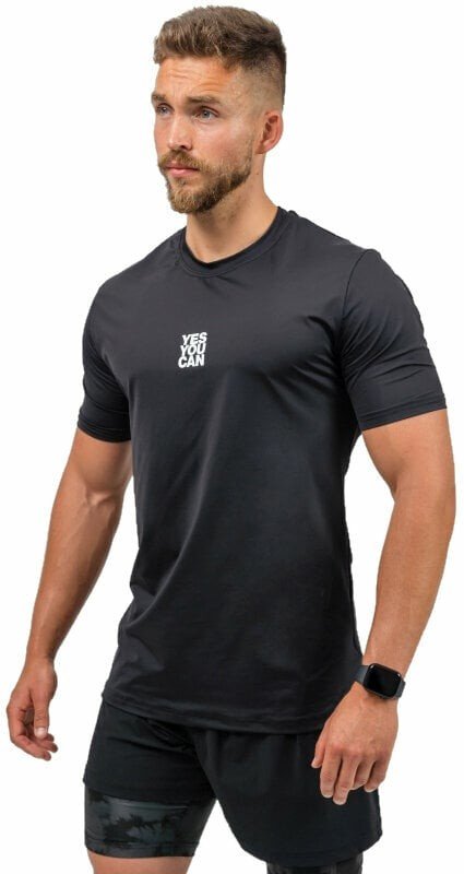 Nebbia Short-Sleeve Sports T-Shirt Resistance Black 2XL