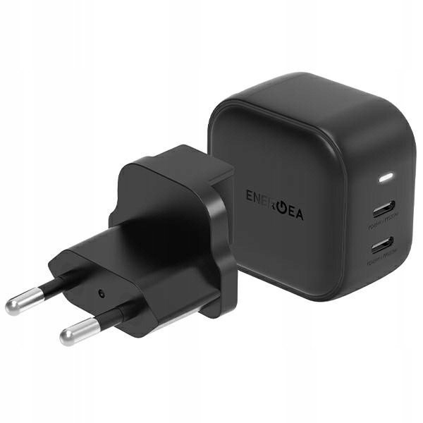 Energea nabíjení 2xUSB-C Pd-pps 45W 2C černá/černá Us+eu Travelite GAN45