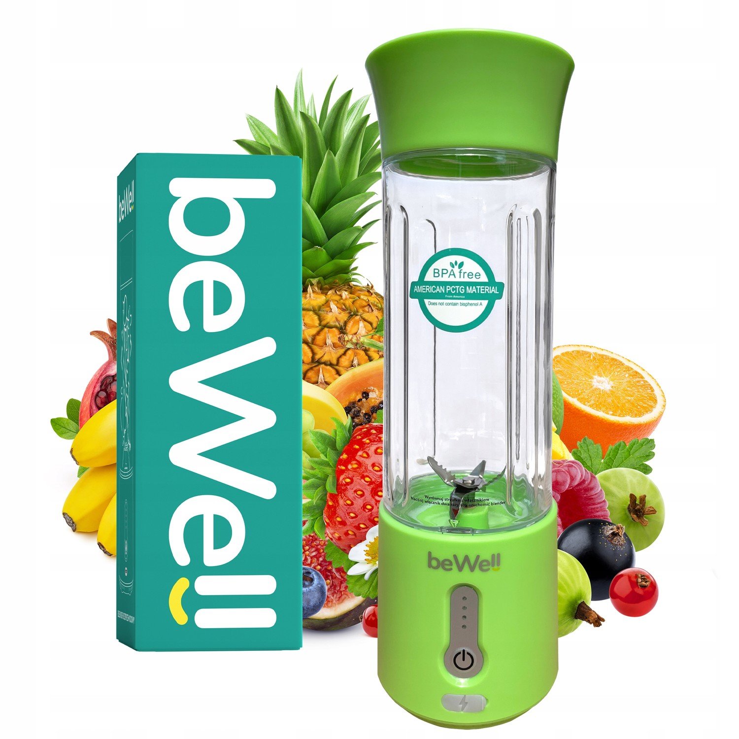 Kielichový Blender Pro Koktajli A Smoothie Bezdrátový beWell 500ml