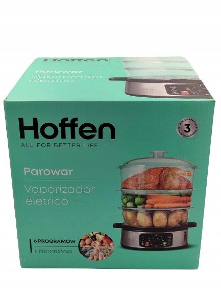 Parní hrnec Hoffen TS-9688-2 8,5 l černý 900 W