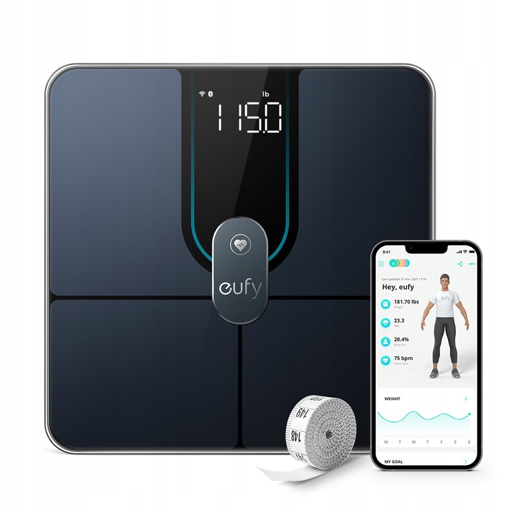 Anker Eufy koupelnová váha Smart Scale P2 Pro černá