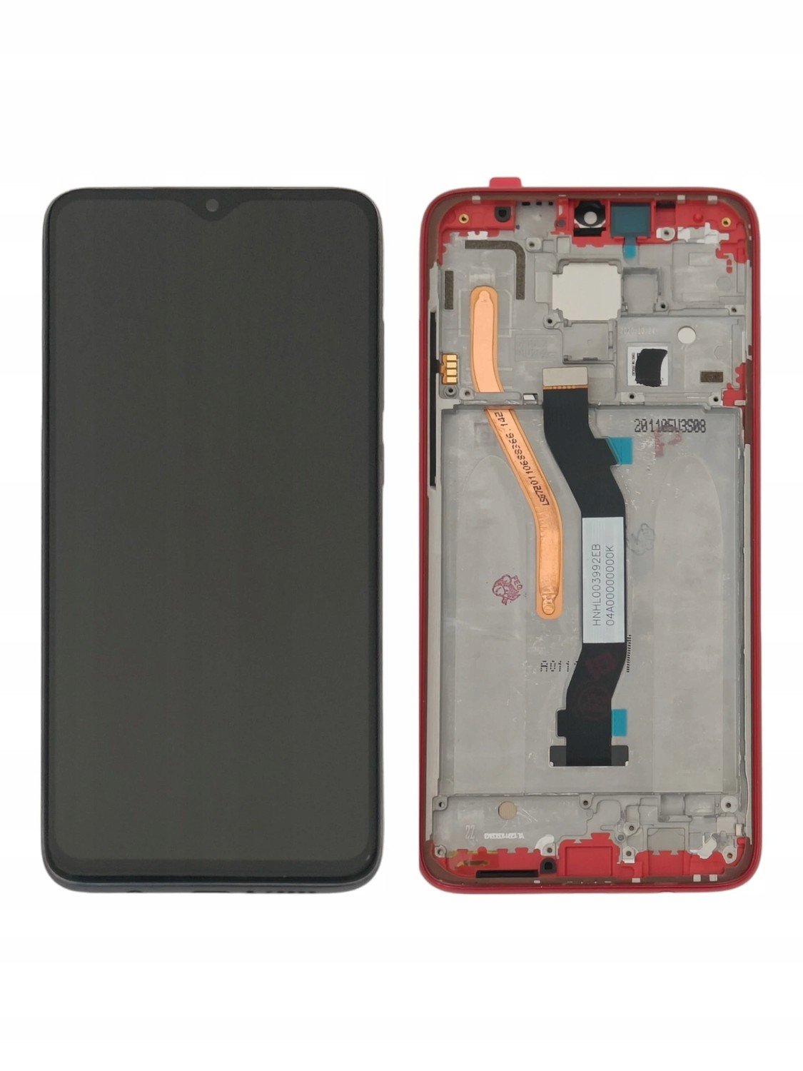 Displej s rámečkem Xiaomi Redmi Note 8 Pro červený