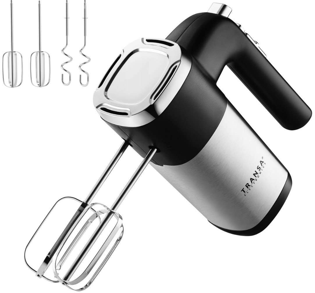 Ruční mixér 5 rychlostní režim Turbo Sada 4 míchadel Organizér Transa 900W