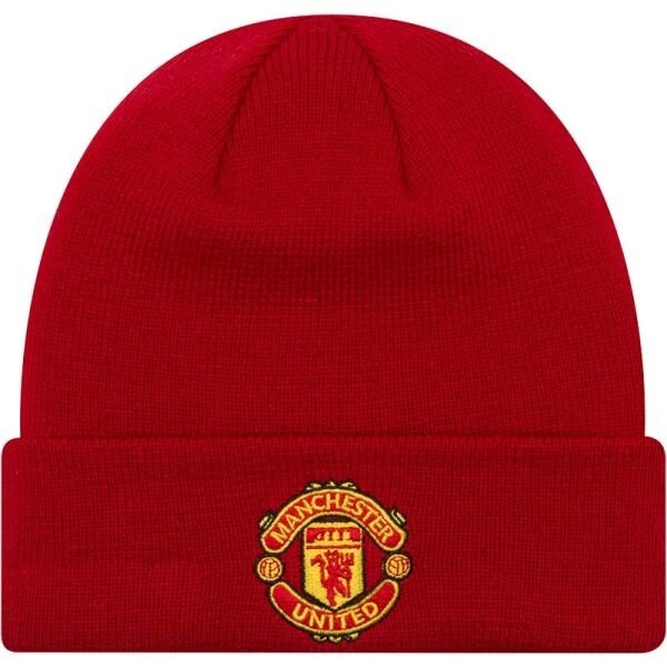 New Era CORE CUFF BEANIE MANCHESTER UNITED Pánský kulich, červená, velikost UNI