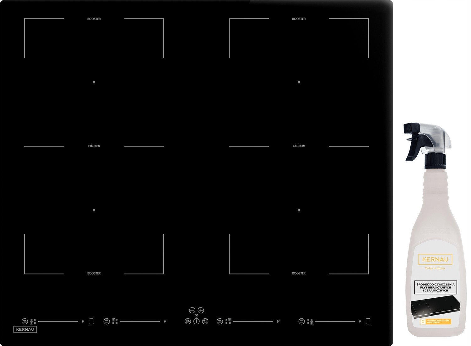 Indukční varná deska Kernau KIH6444-4B Funkce Booster Bridge +bonus