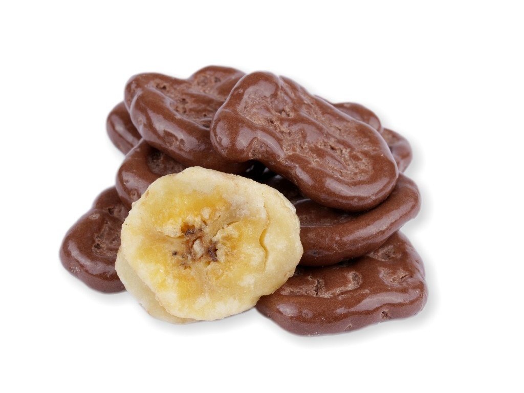 Nutworld.cz Banánové chipsy v mléčné čokoládě 50g Množství:: 50g