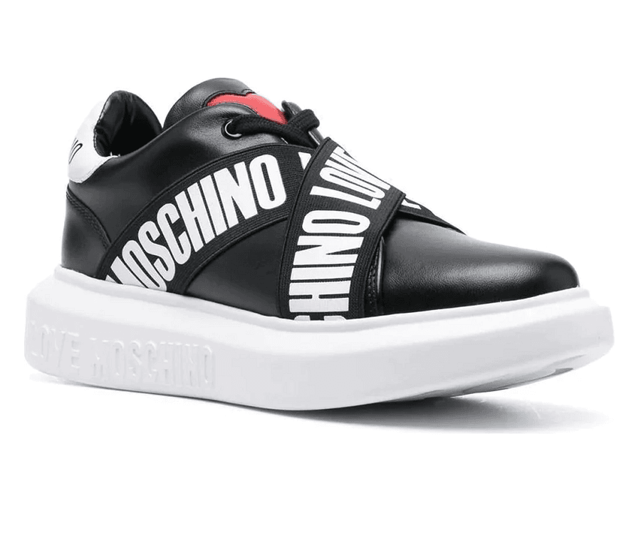 Kožené černé sneakers Love Moschino, 38