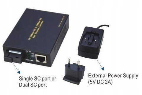 Média konvertor WT-3061A Sc port Single mode 20km
