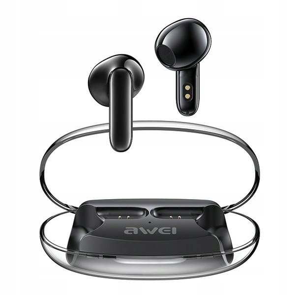 Awei Bluetooth 5.3 T85 Enc Tws sluchátka dokovací stanice černá/černá