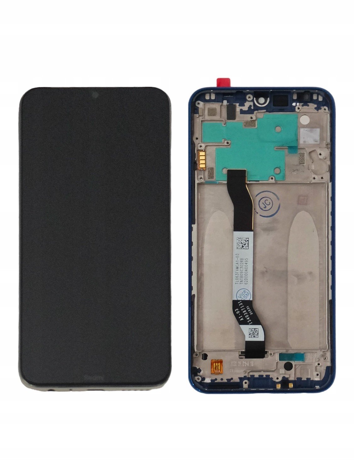 Displej s rámečkem Xiaomi Redmi Note 8 Neptune Blue