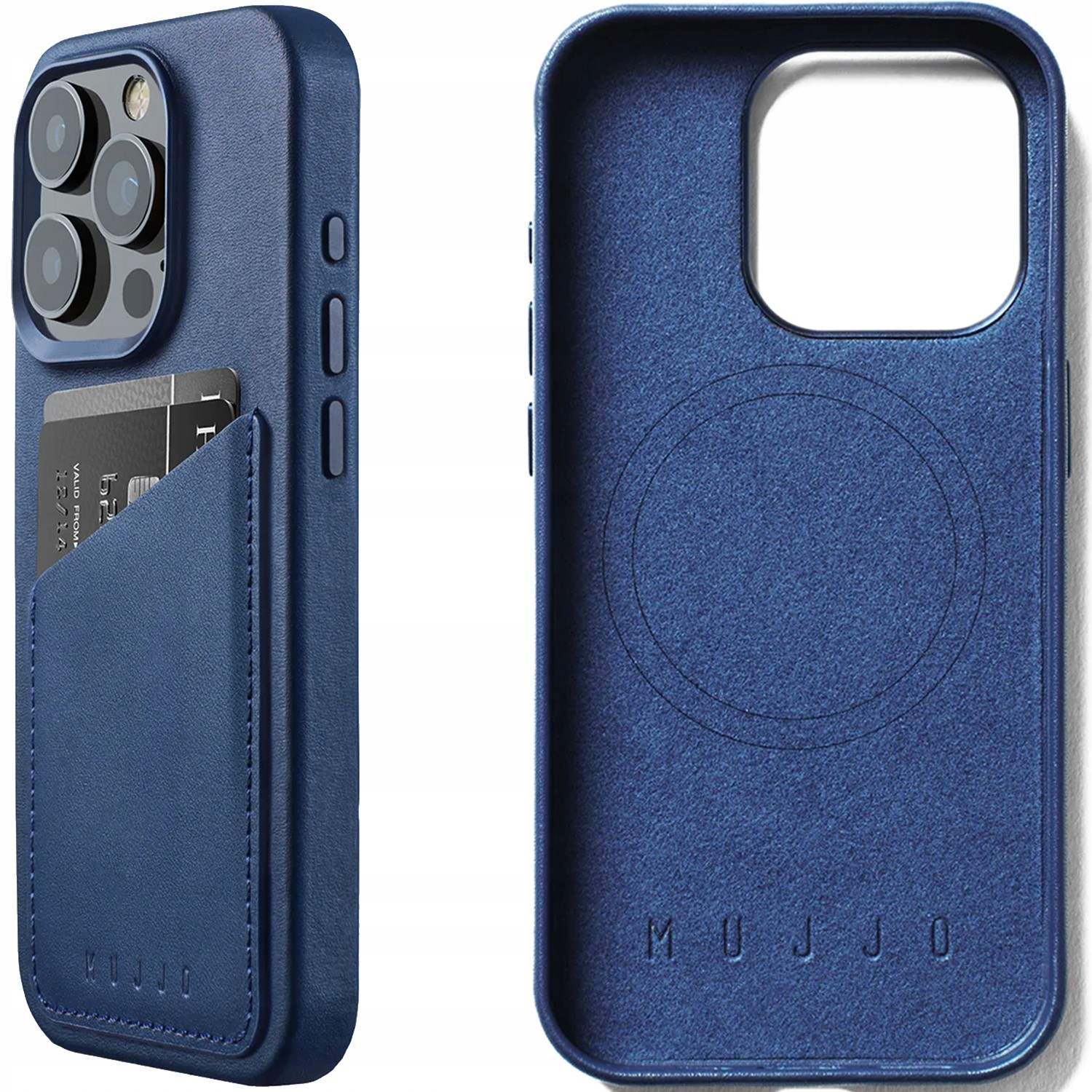 Mujjo Leather Wallet Pouzdro Pro Iphone 15 Pro Kožené Pouzdro Na Karty