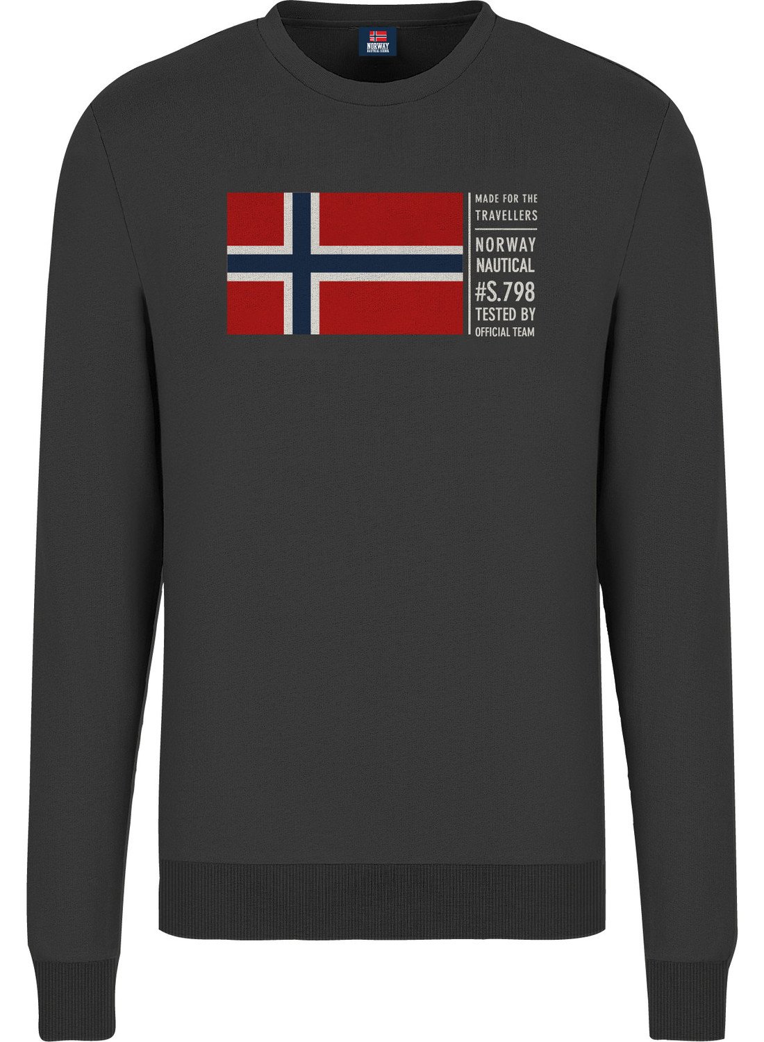 NORWAY COTTON FLEECE Pánská mikina US M 139448 Black