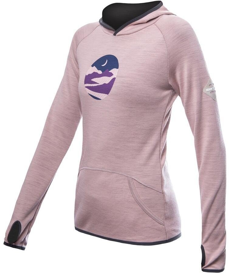 Sensor Merino Upper Triglav dámská mikina klokanka dusty pink