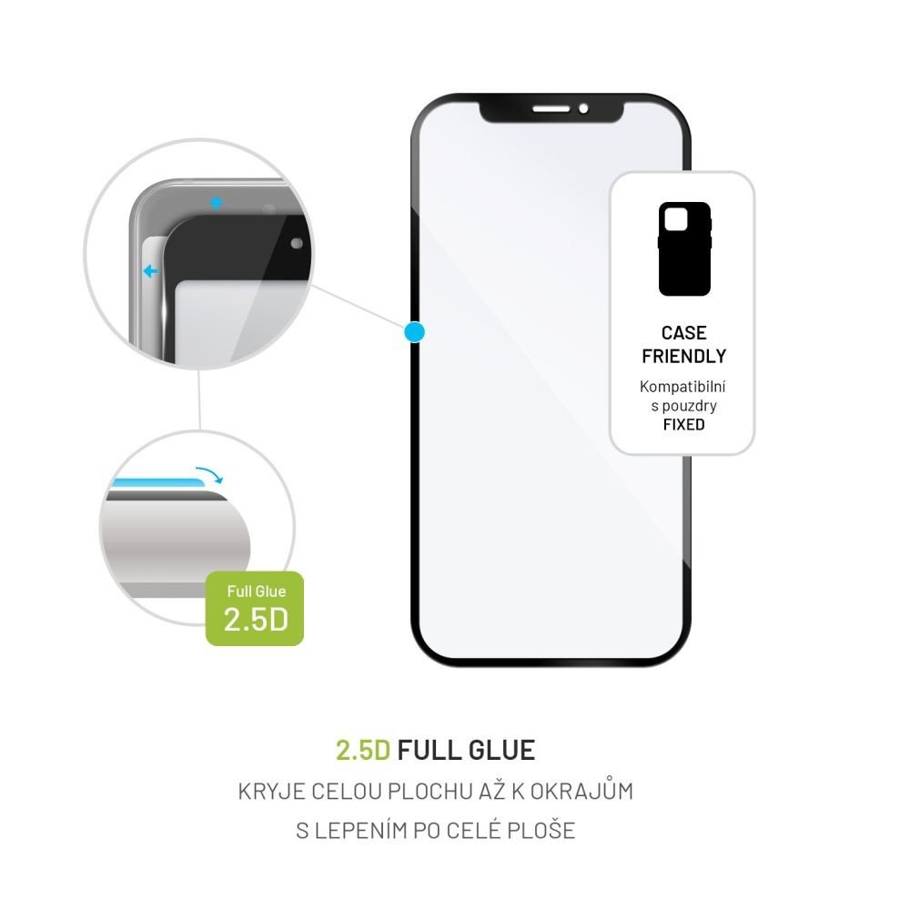 Ochranné tvrzené sklo FIXED Full-Cover pro Xiaomi Redmi Note 13 5G, černá