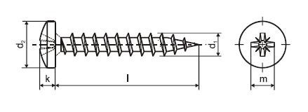 WT WINTECH Šroub 5,0x20mm ZB PZ 100ks